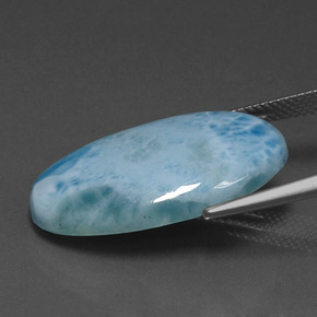 17,93 ctw natürlicher blauer Larimar, Oval Schliff, Lichtundurchlässig