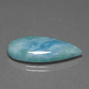 9,17 ctw natürlicher Blau-grün Larimar, Birnenform, Lichtundurchlässig