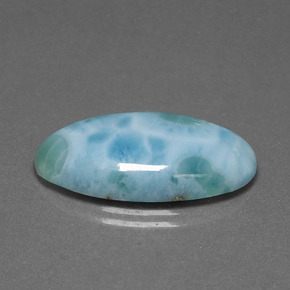 13,60 ctw natürlicher blauer Larimar, Oval Schliff, Lichtundurchlässig