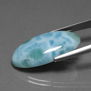 13,60 ctw natürlicher blauer Larimar, Oval Schliff, Lichtundurchlässig