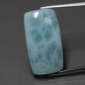 10,90 ctw natürlicher blauer Larimar, Kissenschliff, Lichtundurchlässig