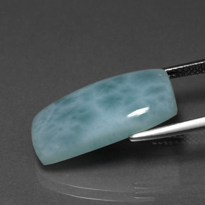 10,90 ctw natürlicher blauer Larimar, Kissenschliff, Lichtundurchlässig