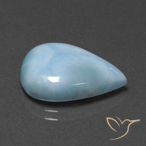 9,17 ctw natürlicher Baby blau Larimar, Birnenform, Lichtundurchlässig
