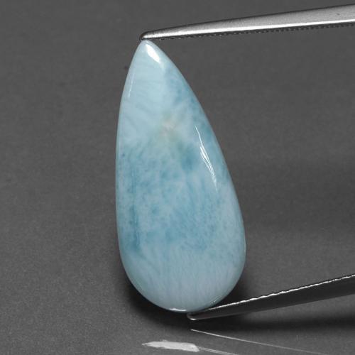 7,10 ctw natürlicher blauer Larimar, Birnenform, Lichtundurchlässig
