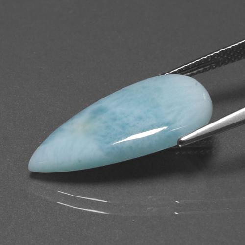 7,10 ctw natürlicher blauer Larimar, Birnenform, Lichtundurchlässig