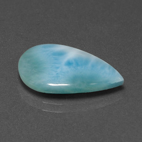 9,17 ctw natürlicher grün-blau Larimar, Birnenform, Lichtundurchlässig