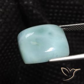 9,17 ctw natürlicher Hellgrünliches Blau Larimar, Quadrat, Lichtundurchlässig