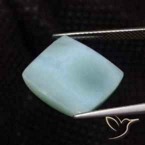 9,17 ctw natürlicher Hellgrünliches Blau Larimar, Quadrat, Lichtundurchlässig