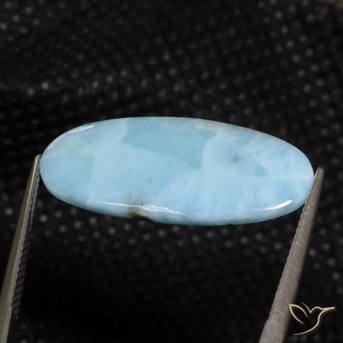 9,17 ctw natürlicher Wasserblau Larimar, Oval, Lichtundurchlässig