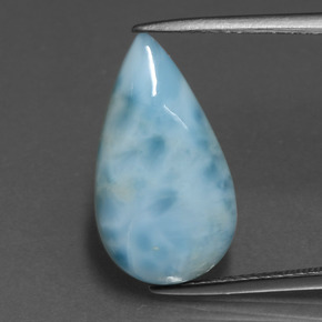 5,71 ctw natürlicher blauer Larimar, Birnenform, Lichtundurchlässig