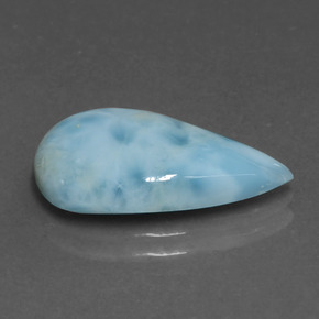 5,71 ctw natürlicher blauer Larimar, Birnenform, Lichtundurchlässig