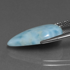 5,71 ctw natürlicher blauer Larimar, Birnenform, Lichtundurchlässig