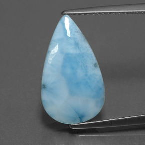9,17 ctw natürlicher grün-blau Larimar, Birnenform, Lichtundurchlässig