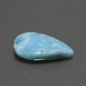 9,17 ctw natürlicher grün-blau Larimar, Birnenform, Lichtundurchlässig
