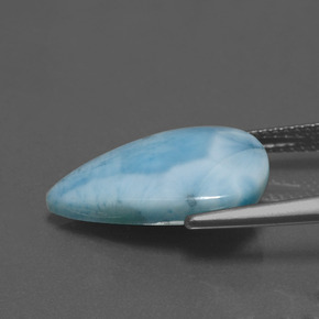 9,17 ctw natürlicher grün-blau Larimar, Birnenform, Lichtundurchlässig