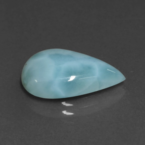 5,15 ctw natürlicher blauer Larimar, Birnenform, Lichtundurchlässig
