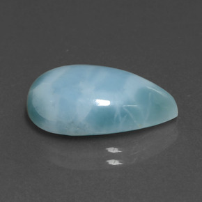 9,17 ctw natürlicher grün-blau Larimar, Birnenform, Lichtundurchlässig