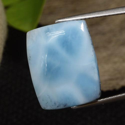 9,76 ctw natürlicher blauer Larimar, Baguette, Lichtundurchlässig