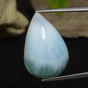9,17 ctw natürlicher grün-blau Larimar, Birnenform, Lichtundurchlässig