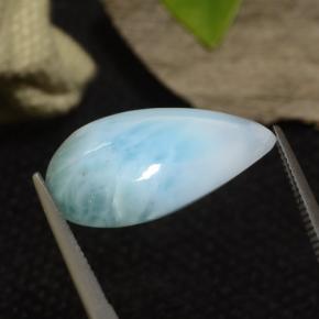 9,17 ctw natürlicher grün-blau Larimar, Birnenform, Lichtundurchlässig