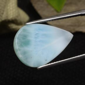 9,17 ctw natürlicher grün-blau Larimar, Birnenform, Lichtundurchlässig