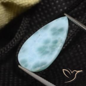 9,17 ctw natürlicher hellblau-grün Larimar, Birnenform, Lichtundurchlässig