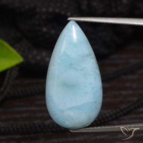 9.34ct Natürlicher hellblau Larimar, Birnenform, Lichtundurchlässig