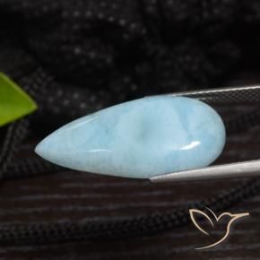 9,17 ctw natürlicher hellblau Larimar, Birnenform, Lichtundurchlässig