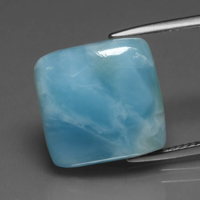 9,67 ctw natürlicher blauer Larimar, Quadrat, Lichtundurchlässig