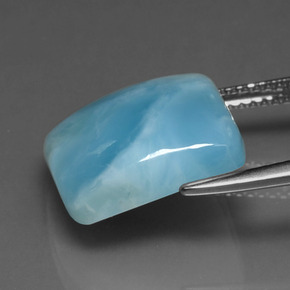 9,67 ctw natürlicher blauer Larimar, Quadrat, Lichtundurchlässig