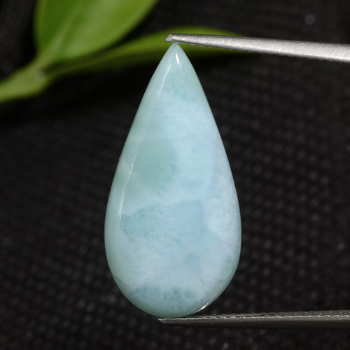7,68 ctw natürlicher blauer Larimar, Birnenform, Lichtundurchlässig