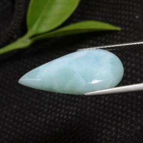 7,68 ctw natürlicher blauer Larimar, Birnenform, Lichtundurchlässig