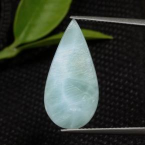 7,68 ctw natürlicher blauer Larimar, Birnenform, Lichtundurchlässig