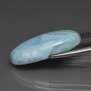 9,17 ctw natürlicher grün-blau Larimar, Oval Schliff, Lichtundurchlässig