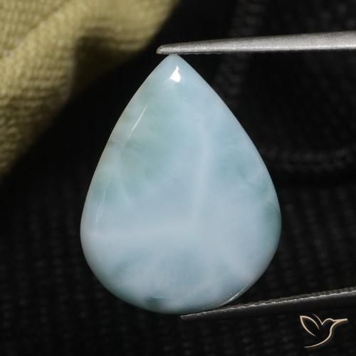 9.04ct Natürlicher hellblau Larimar, Birnenform, Lichtundurchlässig