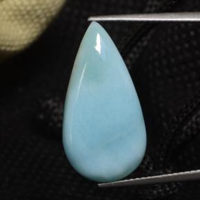 8,87 ctw natürlicher blauer Larimar, Birnenform, Lichtundurchlässig