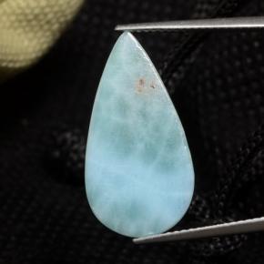 8,87 ctw natürlicher blauer Larimar, Birnenform, Lichtundurchlässig