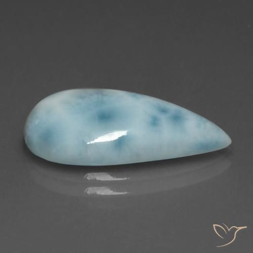 9,17 ctw natürlicher Baby blau Larimar, Birnenform, Lichtundurchlässig