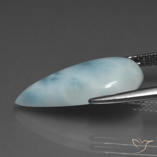 9,17 ctw natürlicher Baby blau Larimar, Birnenform, Lichtundurchlässig