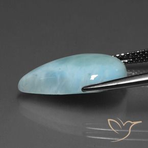 9,17 ctw natürlicher Meeresschaum Blau Larimar, Birnenform, Lichtundurchlässig