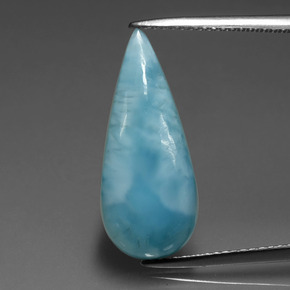 9,17 ctw natürlicher grün-blau Larimar, Birnenform, Lichtundurchlässig