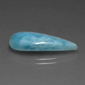 9,17 ctw natürlicher grün-blau Larimar, Birnenform, Lichtundurchlässig
