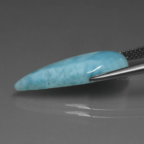 9,17 ctw natürlicher grün-blau Larimar, Birnenform, Lichtundurchlässig