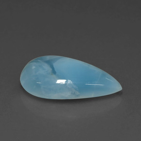 4,39 ctw natürlicher blauer Larimar, Birnenform, Lichtundurchlässig