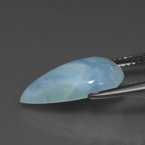 4,39 ctw natürlicher blauer Larimar, Birnenform, Lichtundurchlässig