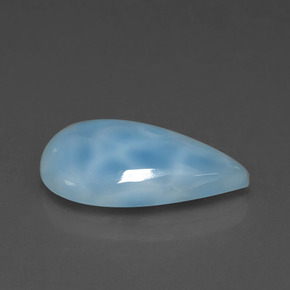 4,20 ctw natürlicher blauer Larimar, Birnenform, Lichtundurchlässig