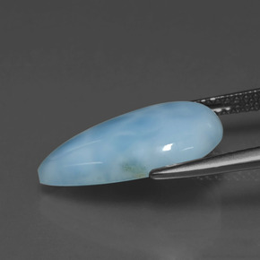 4,20 ctw natürlicher blauer Larimar, Birnenform, Lichtundurchlässig
