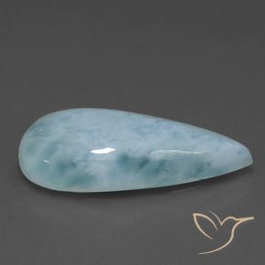 9,17 ctw natürlicher Baby blau Larimar, Birnenform, Lichtundurchlässig