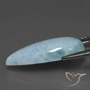 9,17 ctw natürlicher Baby blau Larimar, Birnenform, Lichtundurchlässig
