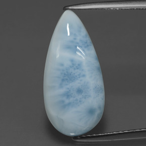 4,56 ctw natürlicher grüner Larimar, Birnenform, Lichtundurchlässig